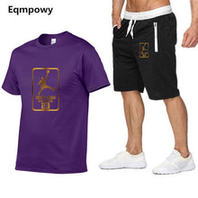 Load image into Gallery viewer, New Fashion tracksuit men Two Piece short t-shirts+shorts summer cool Sweatshirts Suit Male chandal hombre jogging homme Suit