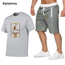 Load image into Gallery viewer, New Fashion tracksuit men Two Piece short t-shirts+shorts summer cool Sweatshirts Suit Male chandal hombre jogging homme Suit