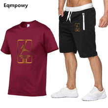 Load image into Gallery viewer, New Fashion tracksuit men Two Piece short t-shirts+shorts summer cool Sweatshirts Suit Male chandal hombre jogging homme Suit