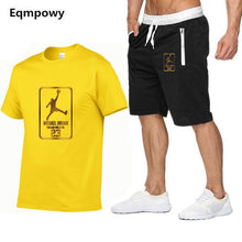 Load image into Gallery viewer, New Fashion tracksuit men Two Piece short t-shirts+shorts summer cool Sweatshirts Suit Male chandal hombre jogging homme Suit