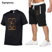 Load image into Gallery viewer, New Fashion tracksuit men Two Piece short t-shirts+shorts summer cool Sweatshirts Suit Male chandal hombre jogging homme Suit