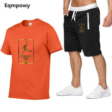 Load image into Gallery viewer, New Fashion tracksuit men Two Piece short t-shirts+shorts summer cool Sweatshirts Suit Male chandal hombre jogging homme Suit