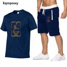 Load image into Gallery viewer, New Fashion tracksuit men Two Piece short t-shirts+shorts summer cool Sweatshirts Suit Male chandal hombre jogging homme Suit