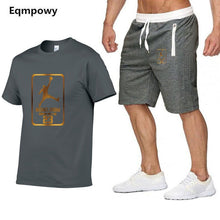 Load image into Gallery viewer, New Fashion tracksuit men Two Piece short t-shirts+shorts summer cool Sweatshirts Suit Male chandal hombre jogging homme Suit