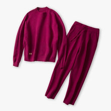 Load image into Gallery viewer, 4 Colors Autumn Winter Knitted Tracksuit Women Clothing 2 Piece Set Female Knit Pant Suit