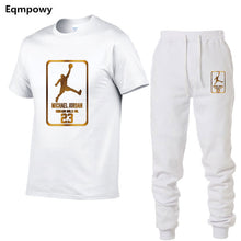 Load image into Gallery viewer, Summer Hot Sale Men's Sets T Shirts+pants Two Pieces Sets Casual Tracksuit Male Tshirt Gyms Fitness trouser