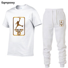 Load image into Gallery viewer, Summer Hot Sale Men's Sets T Shirts+pants Two Pieces Sets Casual Tracksuit Male Tshirt Gyms Fitness trouser