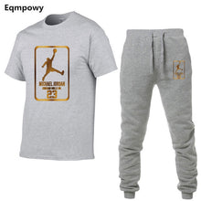 Load image into Gallery viewer, Summer Hot Sale Men's Sets T Shirts+pants Two Pieces Sets Casual Tracksuit Male Tshirt Gyms Fitness trouser