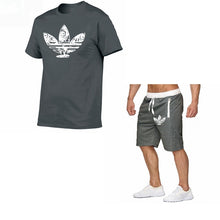 Load image into Gallery viewer, 2019 Summer Hot Sale Men's Sets T Shirts+shorts Two Pieces Sets Casual Tracksuit new Male Casual Tshirt Fitness trousers men