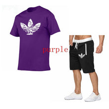 Load image into Gallery viewer, 2019 Summer Hot Sale Men's Sets T Shirts+shorts Two Pieces Sets Casual Tracksuit new Male Casual Tshirt Fitness trousers men