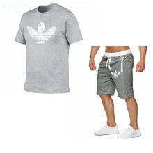 Load image into Gallery viewer, 2019 Summer Hot Sale Men's Sets T Shirts+shorts Two Pieces Sets Casual Tracksuit new Male Casual Tshirt Fitness trousers men