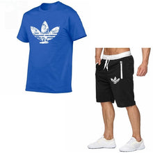 Load image into Gallery viewer, 2019 Summer Hot Sale Men's Sets T Shirts+shorts Two Pieces Sets Casual Tracksuit new Male Casual Tshirt Fitness trousers men