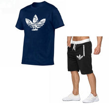 Load image into Gallery viewer, 2019 Summer Hot Sale Men's Sets T Shirts+shorts Two Pieces Sets Casual Tracksuit new Male Casual Tshirt Fitness trousers men