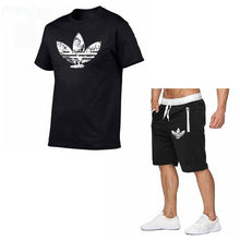 Load image into Gallery viewer, 2019 Summer Hot Sale Men's Sets T Shirts+shorts Two Pieces Sets Casual Tracksuit new Male Casual Tshirt Fitness trousers men