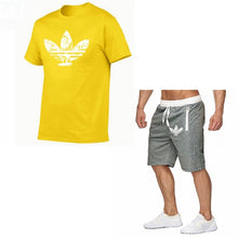 Load image into Gallery viewer, 2019 Summer Hot Sale Men's Sets T Shirts+shorts Two Pieces Sets Casual Tracksuit new Male Casual Tshirt Fitness trousers men