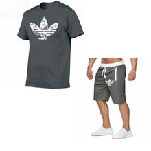 Load image into Gallery viewer, 2019 Summer Hot Sale Men's Sets T Shirts+shorts Two Pieces Sets Casual Tracksuit new Male Casual Tshirt Fitness trousers men