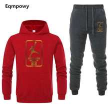 Load image into Gallery viewer, Autumn Hot Sale Men's Sets hoodies+pants Two Pieces Sets Casual Tracksuit Male Casual Sweatshirt Fitness trouser