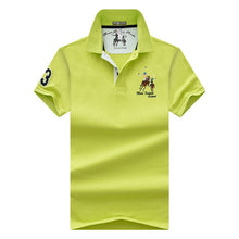 Load image into Gallery viewer, Casual PoloShirts Men Solid Color 3D Embroidery Summer Short Sleeve For Man Slim Fit Cotton Camisa Polos para hombre Masculina