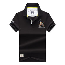 Load image into Gallery viewer, Casual PoloShirts Men Solid Color 3D Embroidery Summer Short Sleeve For Man Slim Fit Cotton Camisa Polos para hombre Masculina