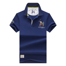 Load image into Gallery viewer, Casual PoloShirts Men Solid Color 3D Embroidery Summer Short Sleeve For Man Slim Fit Cotton Camisa Polos para hombre Masculina